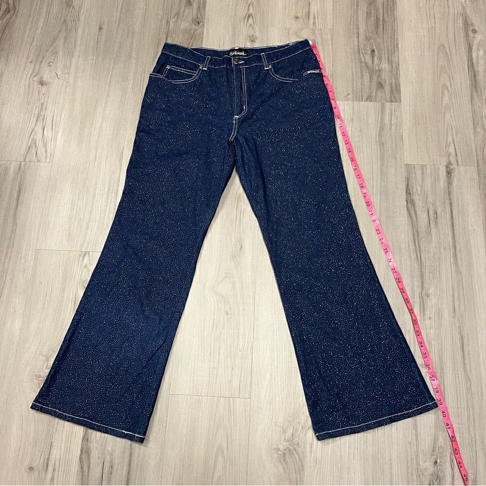 Girlfriends LA vintage y2k deadstock bootcut sparkly jeans NWOT Sz 15 stretchy - Picture 11 of 14